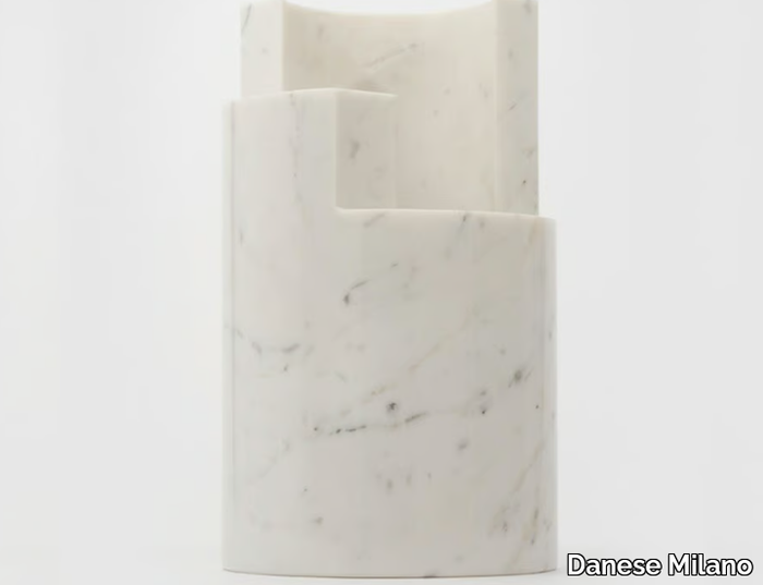 PAROS H - Calacatta marble vase _ Danese Milano