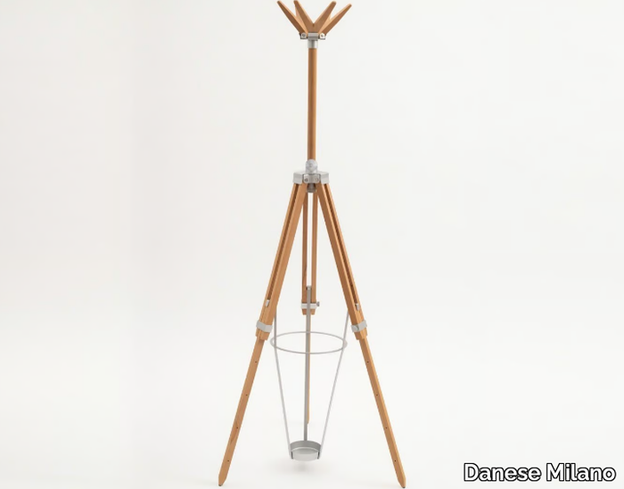 TRESPOLONE - Beech coat stand with umbrella stand _ Danese Milano