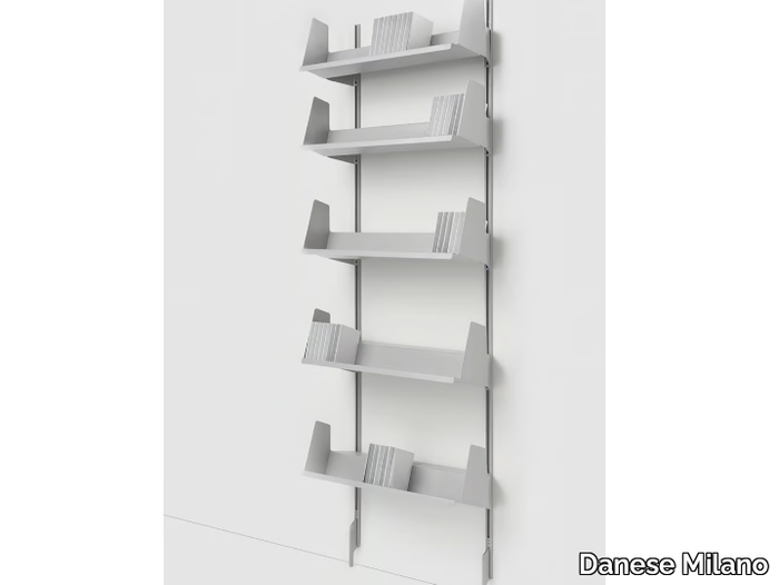 SARMIENTO - Wall-mounted painted metal bookcase _ Danese Milano