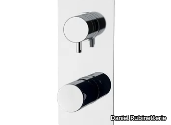 FUSION - Recessed single handle brass shower mixer with plate _ Daniel Rubinetterie