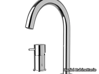 TOKYO - 2 hole countertop single handle brass washbasin mixer _ Daniel Rubinetterie