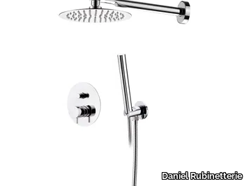 TOKYO - Single handle brass shower set with overhead shower _ Daniel Rubinetterie