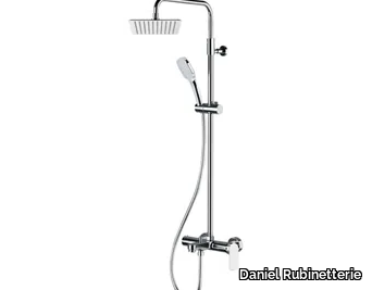 AMBITION AI636DA7720 - Wall-mounted shower panel with overhead shower _ Daniel Rubinetterie