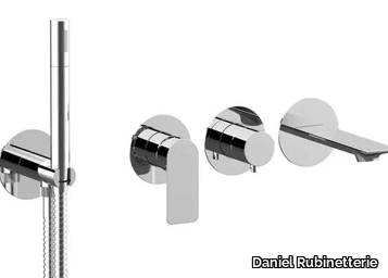 AMBITION AI710D2P - 4 hole wall-mounted bathtub set with diverter _ Daniel Rubinetterie