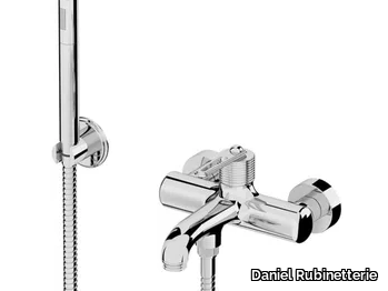 BROOKLYN BY610 - Wall-mounted bathtub mixer with hand shower _ Daniel Rubinetterie