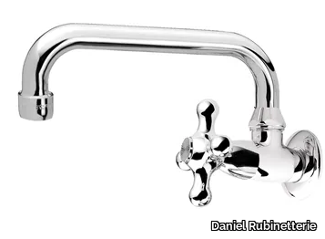 REVIVAL - Wall-mounted 1 hole chromed brass washbasin tap _ Daniel Rubinetterie