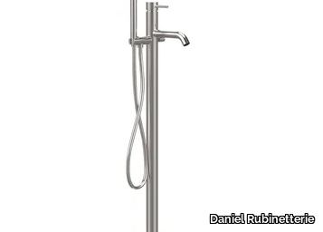 STEEL SSTX678 - Floor standing stainless steel bathtub mixer with hand shower _ Daniel Rubinetterie