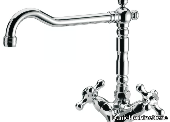 REVIVAL - Countertop chromed brass washbasin tap _ Daniel Rubinetterie