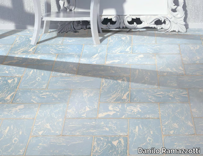 COTTO ZERO VARIEGATO - Lightblue white - Quarry flooring _ Danilo Ramazzotti