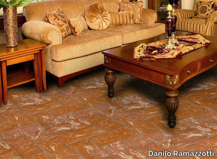 COTTO ZERO VARIEGATO - Red yellow - Quarry flooring _ Danilo Ramazzotti