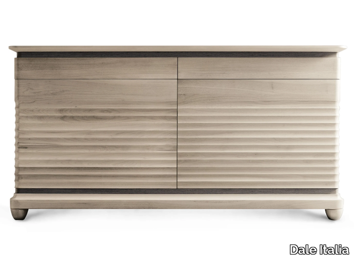 TRACCIA A-602 - Solid wood sideboard with doors with drawers _ Dale Italia