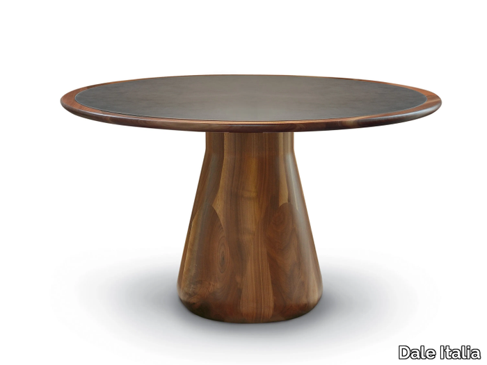 CONVIVIO B-180 - Round walnut table _ Dale Italia