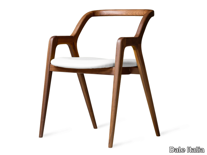 IN BREVE C-142 - Wooden chair with armrests _ Dale Italia