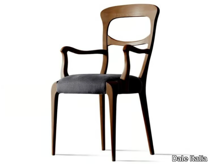 CAPOTAVOLA L-143 - Wooden chair with armrests _ Dale Italia