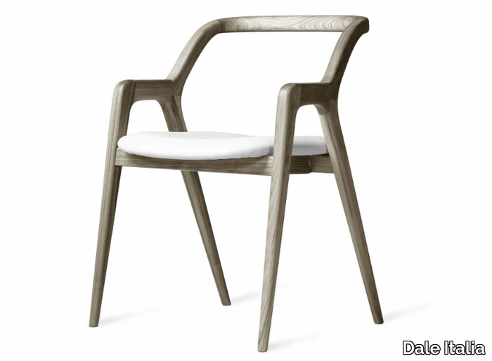 IN BREVE C-642 - Solid wood chair with armrests _ Dale Italia