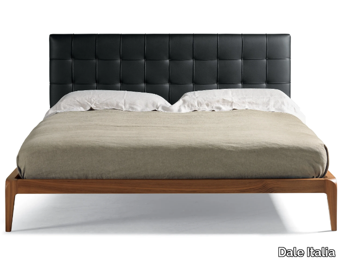 SIG.RE P-122 - Leather double bed with tufted headboard _ Dale Italia