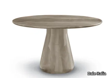 CONVIVIO B-679 - Round walnut table _ Dale Italia