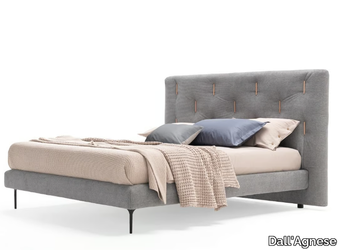 BARS - Fabric double bed with tufted headboard _ Dall'Agnese