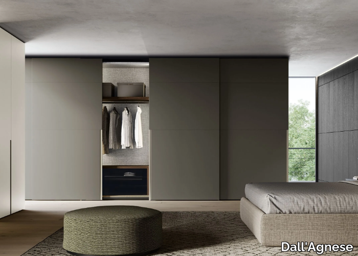 GREEN - Sectional wooden wardrobe with sliding doors _ Dall'Agnese