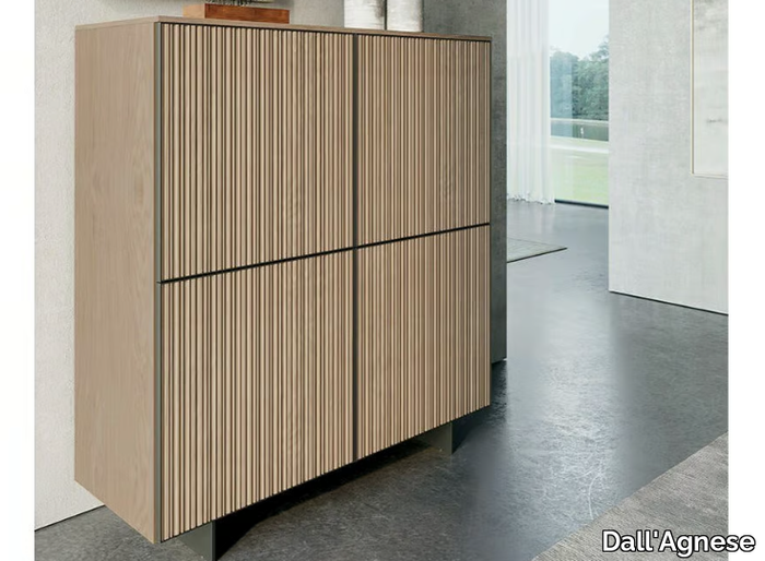 MARLENE - Wooden highboard with doors _ Dall'Agnese