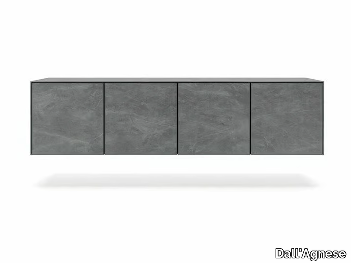 SLIM AIR - Suspended porcelain stoneware sideboard with doors _ Dall'Agnese