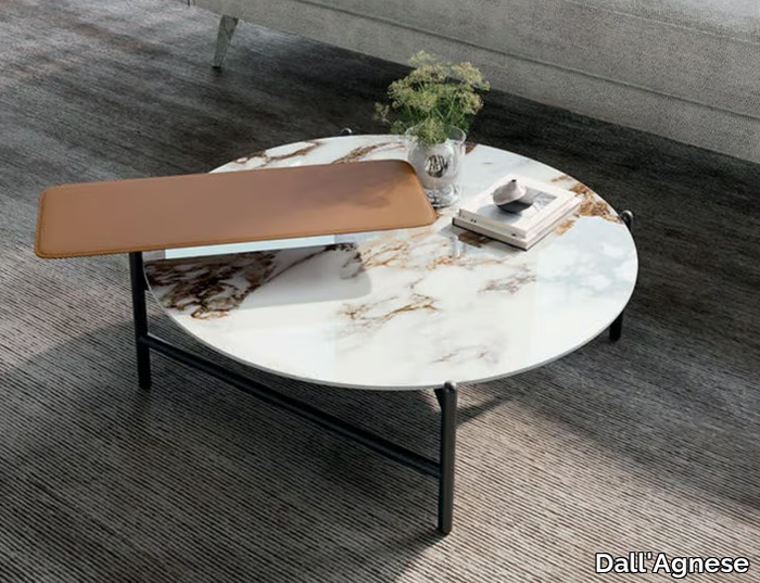 SUPERNOVA - Low round porcelain stoneware coffee table _ Dall'Agnese