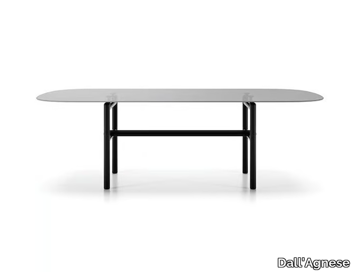 SUPERNOVA - Oval glass table _ Dall'Agnese