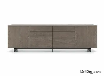 SLIM - Ash oak sideboard with hinged doors _ Dall'Agnese