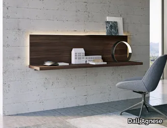 MODULA - Wall mounted wooden secretary desk with drawers _ Dall'Agnese