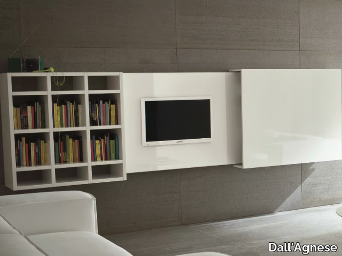 SLIM 10 - Wall-mounted retractable TV cabinet _ Dall'Agnese