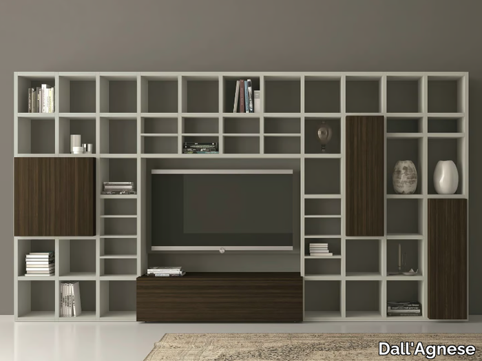 SPEED 25 - Open bookcase with TV stand _ Dall'Agnese