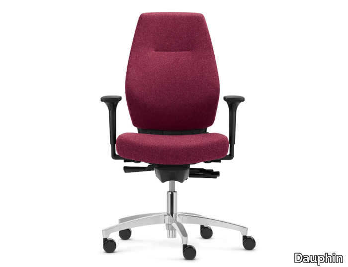 SHAPE - Height-adjustable fabric office chair with 5-Spoke base _ Dauphin