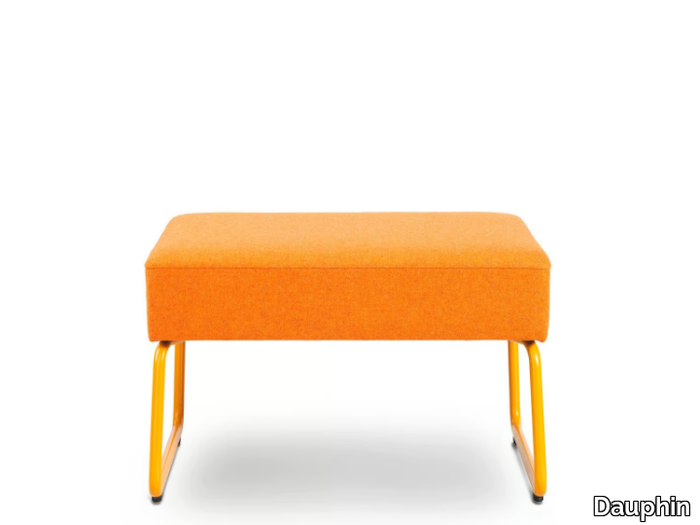 REEFS FLEX - Sled base upholstered fabric stool _ Dauphin