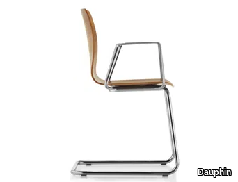 FIORE - Cantilever chair with armrests _ Dauphin