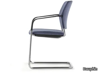 CAY - Cantilever chair, stackable, with armrests _ Dauphin