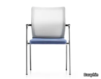 STILO - Four-legged chair with armrests, stackable _ Dauphin