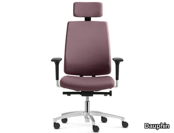 INDEED OPERATOR - Swivel height-adjustable fabric office chair with headrest _ Dauphin