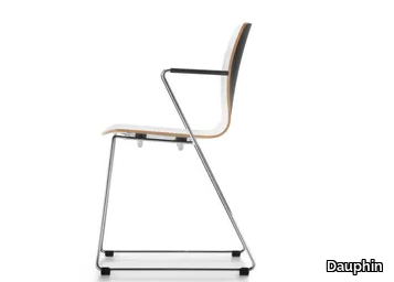 FIORE - Skid-frame chair, stackable _ Dauphin