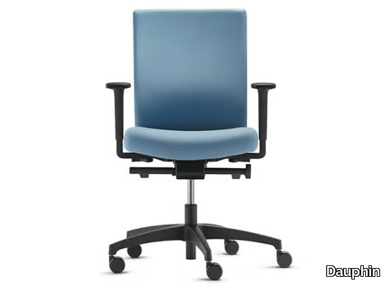 @JUST EVO AJ 4846 - Swivel office chair with medium high, upholstered backrest _ Dauphin