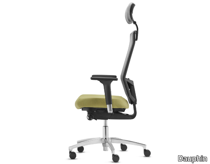 @JUST EVO AJ 5786 - Mesh swivel chair with high mesh backrest and neckrest _ Dauphin