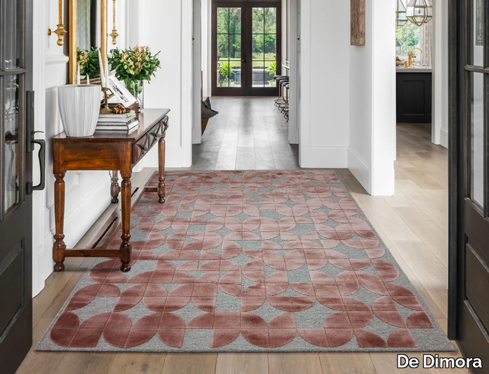 LIPARI NEW - Rectangular wool and viscose rug with geometric shapes _ De Dimora