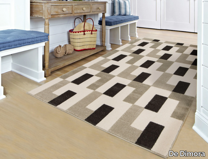 STOCCOLMA - Rectangular polypropylene rug with geometric shapes _ De Dimora