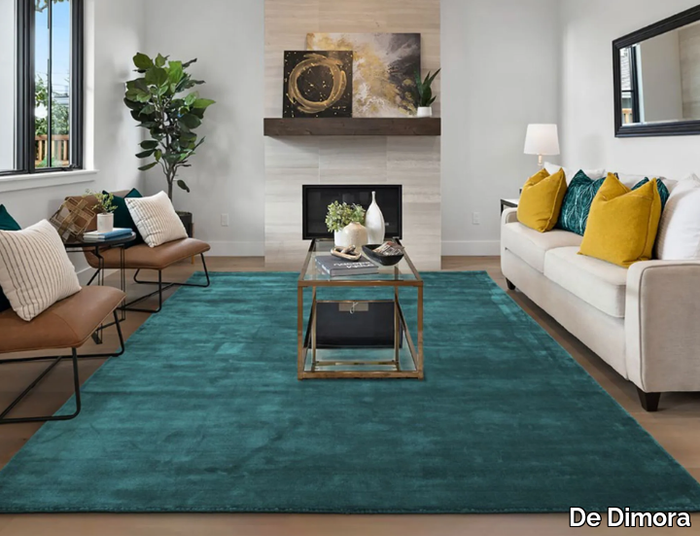 VELVET - Solid-color viscose rug _ De Dimora