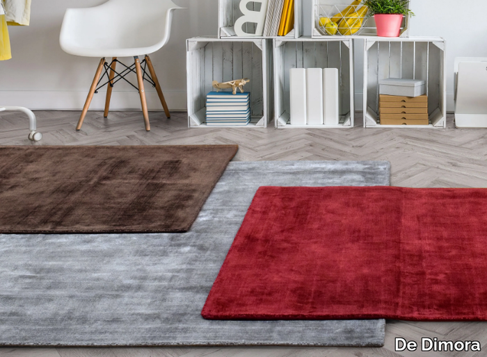 JAMBI - Solid-color handmade viscose rug _ De Dimora