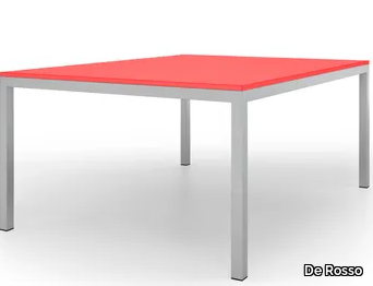 SQUARE - Square table with HPL top and aluminum base _ De Rosso