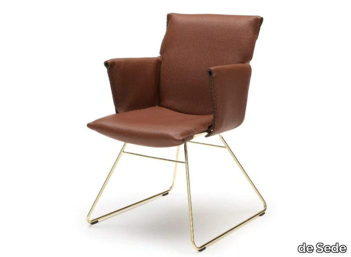 DS-515 SNUG - Sled base leather chair with armrests _ de Sede