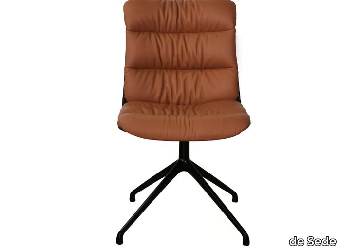 DS-525 TOSCA - Trestle-based swivel leather chair _ de Sede