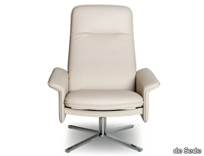 DS-55 LUNA - Recliner leather armchair with headrest with 4-spoke base _ de Sede