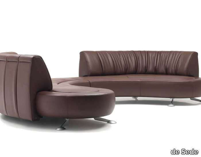 DS-1064 RIVER - Sectional curved leather sofa _ de Sede