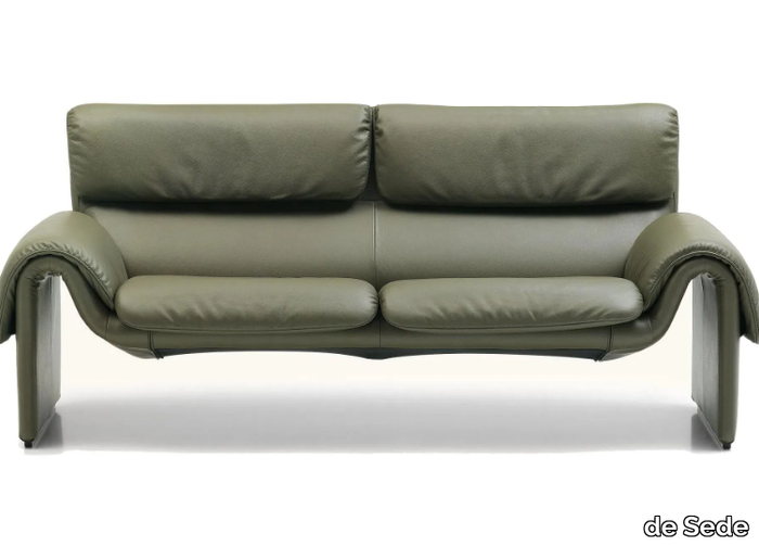 DS-2011 - 3 seater leather sofa with headrest _ de Sede